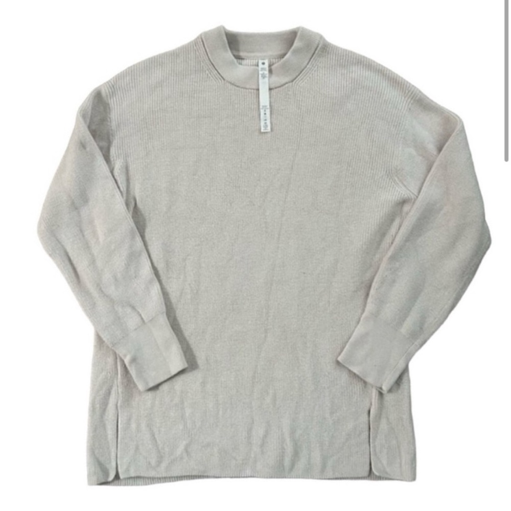 Lululemon Merino Wool-Blend Rib Crewneck Sweater Opal White Size 12